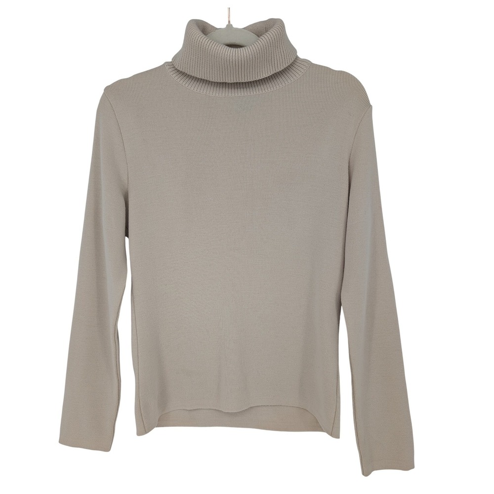 Bogner Turtleneck Sweater Women Small Ivory Virgin Wool Blend Apres Ski Luxury